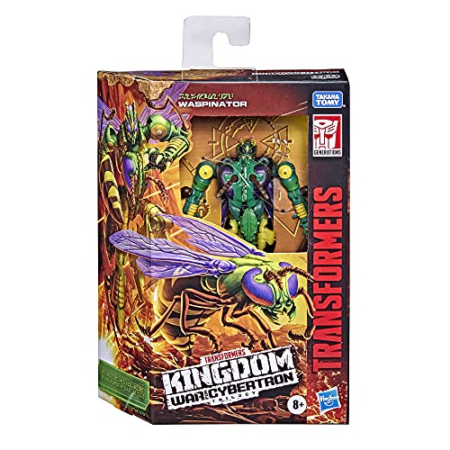 Transformers Toys Generations War for Cybertron: Kingdom Deluxe WFC-K34 Waspinator Action Figure - Kids Ages 8 and Up, 5.5-inch