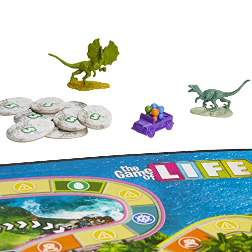 Hasbro Gaming The Game of Life Jurassic Park Edition, Family Board Game for Kids Ages 8 and Up, Inspired by The Original Hit Movie