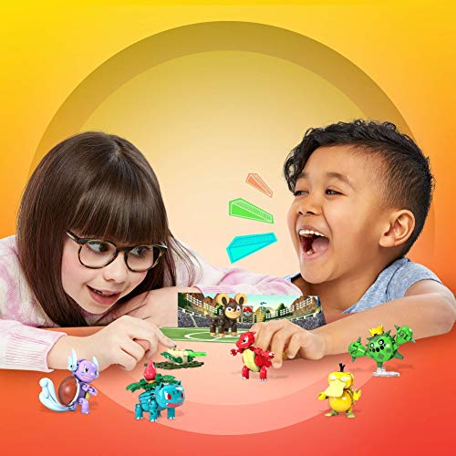 MEGA Pokémon Action Figure Building Toys Set for Kids, Trainer Team Challenge with 450 Pieces, 6 Poseable Characters and Accessories