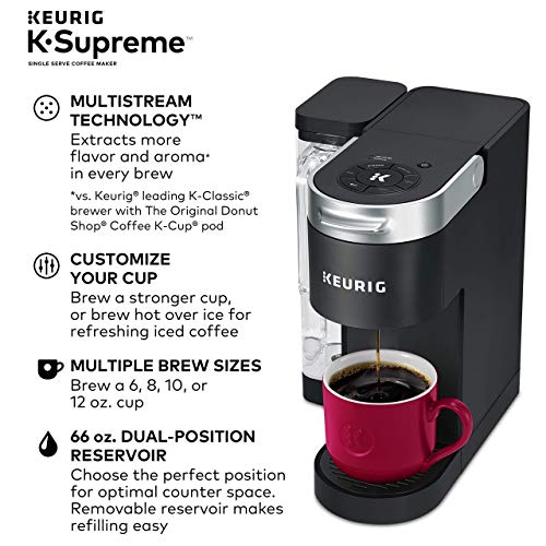 Keurig® K-Supreme Single Serve K-Cup Pod Coffee Maker, MultiStream Technology