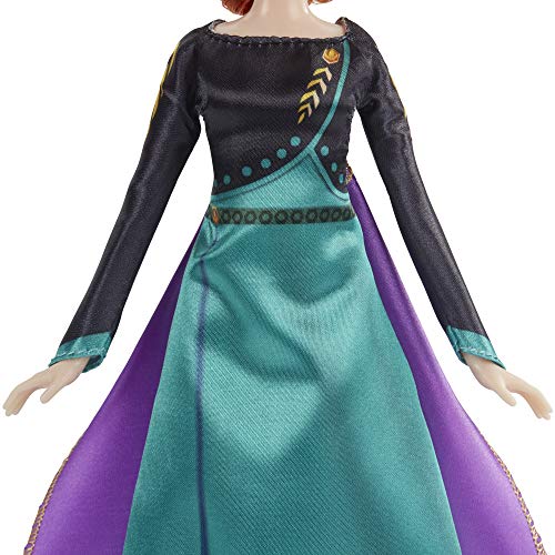 Frozen Disney's 2 Queen Anna Fashion Doll, Dress, Shoes, and Long Red Hair, Toy for Kids 3 Years Old and Up