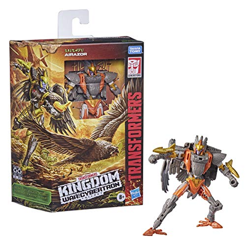 Transformers Toys Generations War for Cybertron: Kingdom Deluxe WFC-K14 Airazor Action Figure - Kids Ages 8 and Up, 5.5-inch