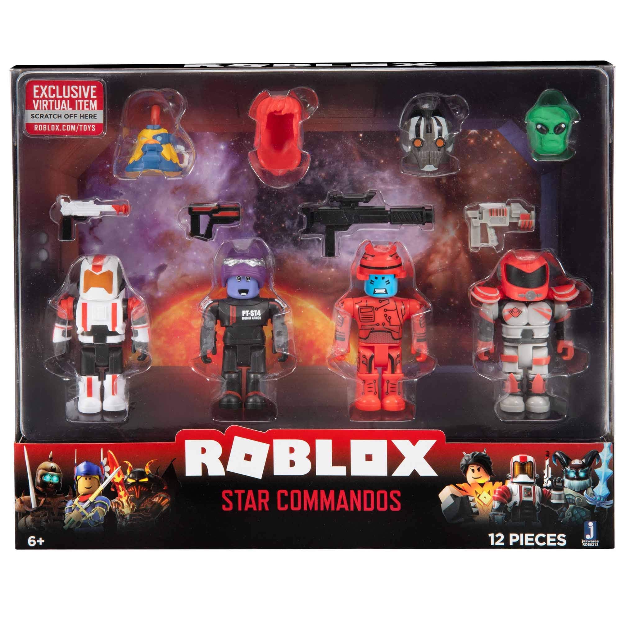 Roblox Action Collection - Star Commandos Four Figure Pack [Includes Exclusive Virtual Item]